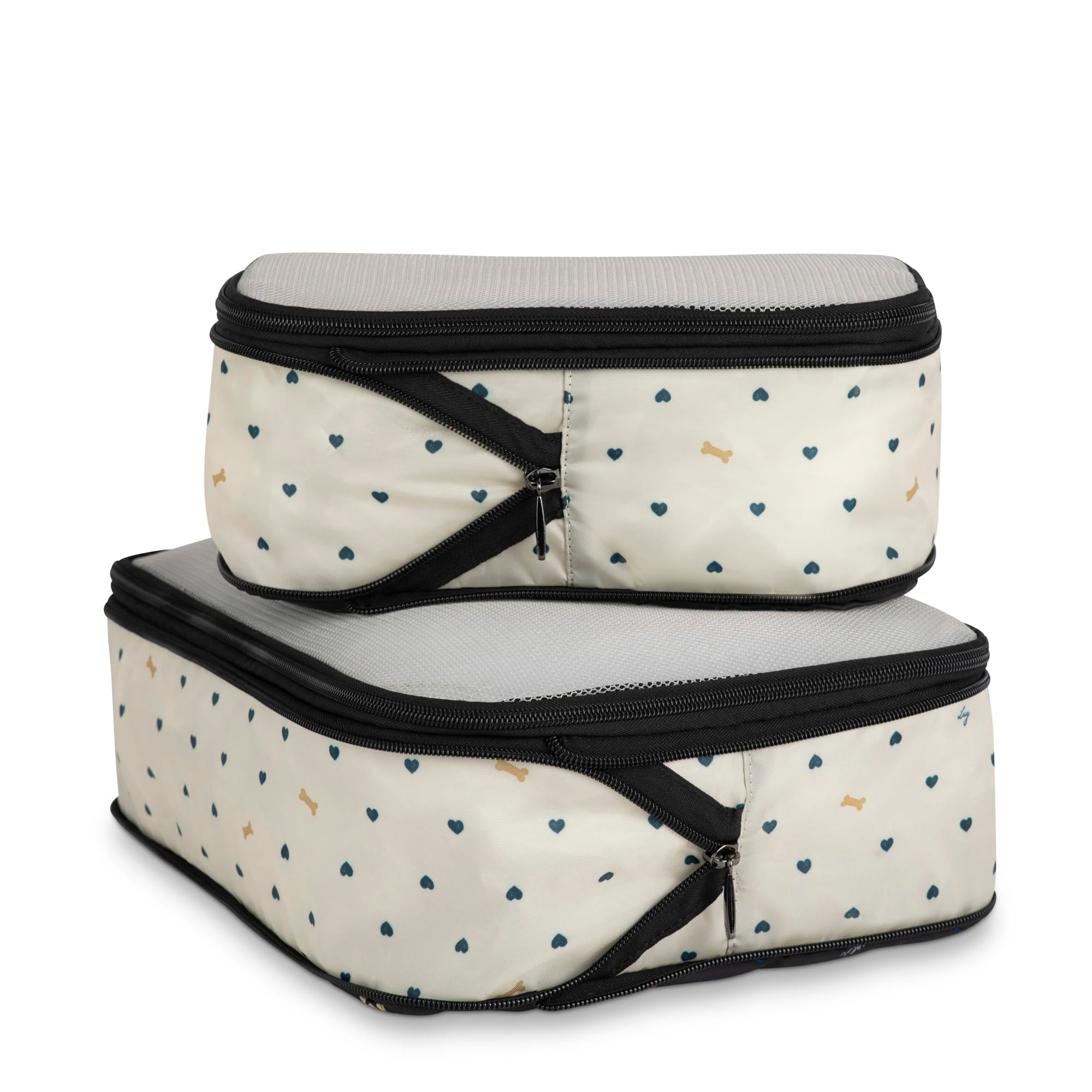 Cargo 2pc Compression Packing Cubes - PAWS BLACK - Cargo2pc_PawsBlack_02